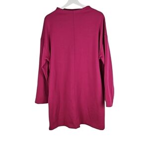 Prologue Longsleeve Magenta Pink Purple Casual Shift Dress w/ Pockets, Size L